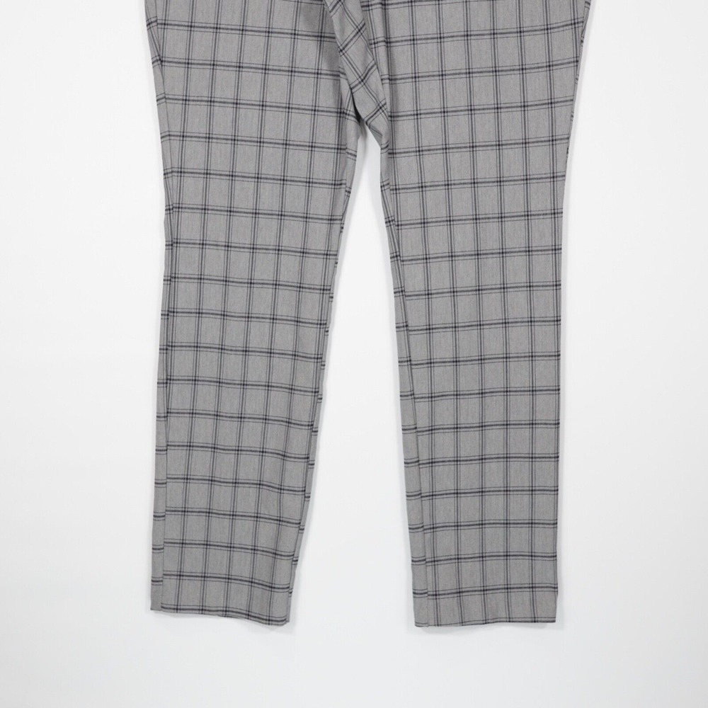 Worthington Women's Slim Leg Invisible Zip‎ Stretch Plaid Pants Gray Size 12 - Picture 3 of 9